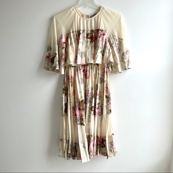 ASOS DESIGN Sheer & Solid Printed Midi Dress - Picture 5 of 13